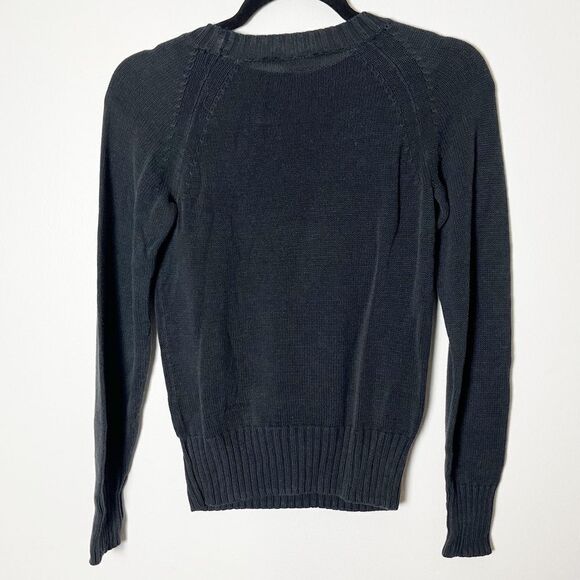 Everlane Black Cotton Sweater Crewneck Lightweight Small - Picture 2 of 5